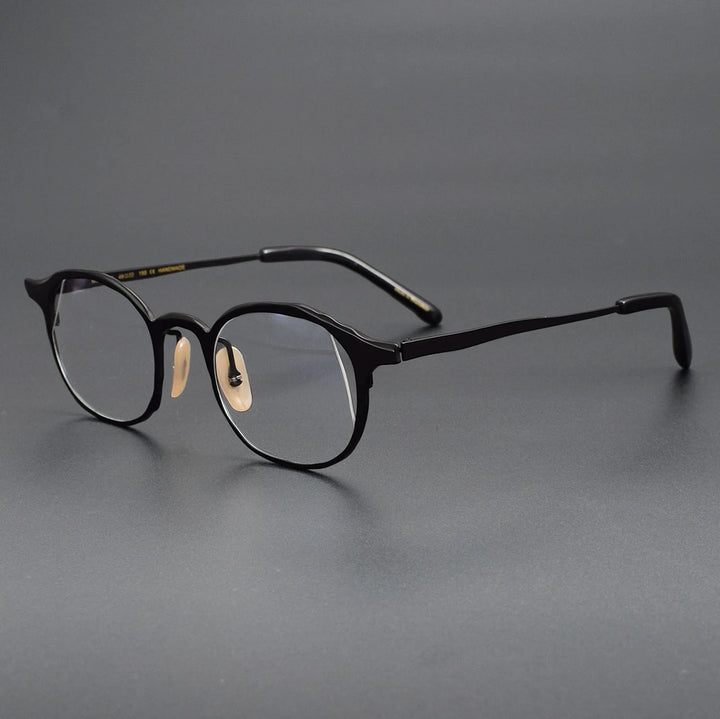 Muzz Unisex Full Rim Square Round Titanium Eyeglasses 87747