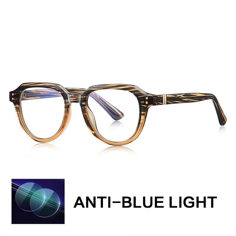 Gatenac Unisex Full Rim Flat Top Oval Tr 90 Titanium Reading Glasses G2226