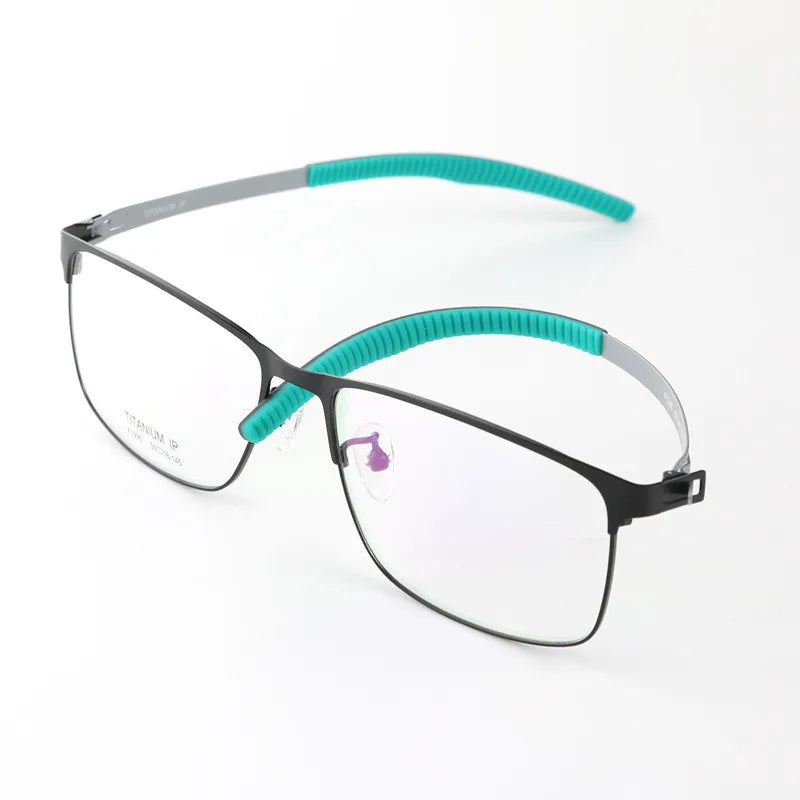 Aimee Unisex Full Rim Square Screwless Titanium Sport Eyeglasses 61995 Full Rim Aimee   