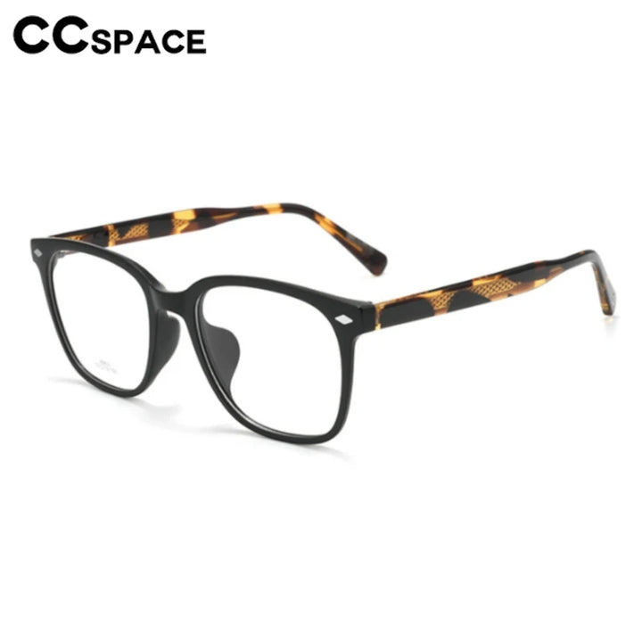 CCspace Unisex Full Rim Square Brow Line Acetate Alloy Eyeglasses 314960