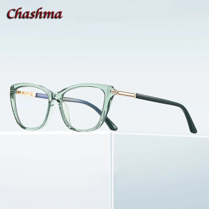Chashma Ochki Women's Full Rim Cat Eye Tr 90 Titanium Eyeglasses 22334