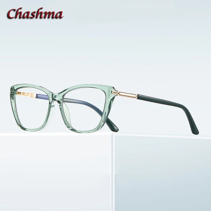 Chashma Ochki Women's Full Rim Cat Eye Tr 90 Titanium Eyeglasses 22334