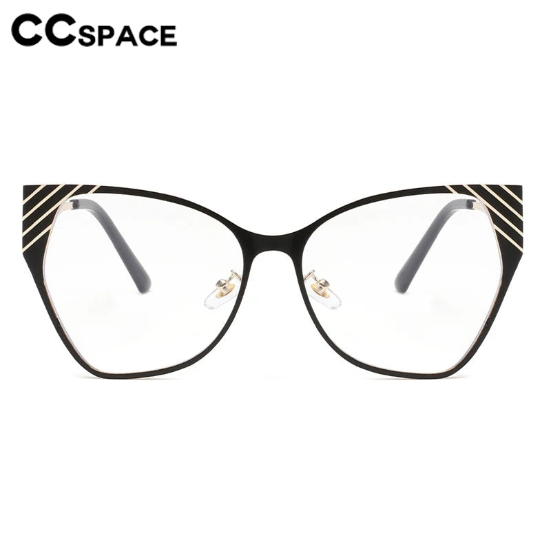 CCspace Women's Full Rim Square Butterfly Alloy Eyeglasses 300843 Full Rim CCSpace   