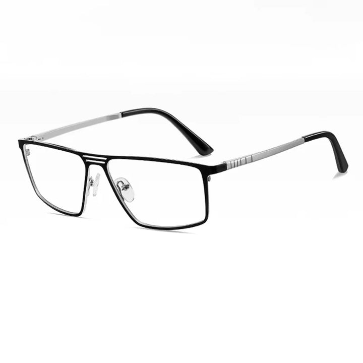 Ralferty Men's Full Rim Square Double Bridge Alloy Eyeglasses 91762
