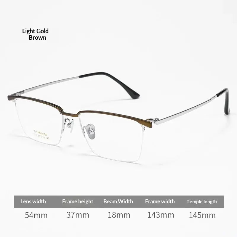 Aror Full Rim 107300 Professional Men’s Screwless Titanium Square Frames FuzWeb