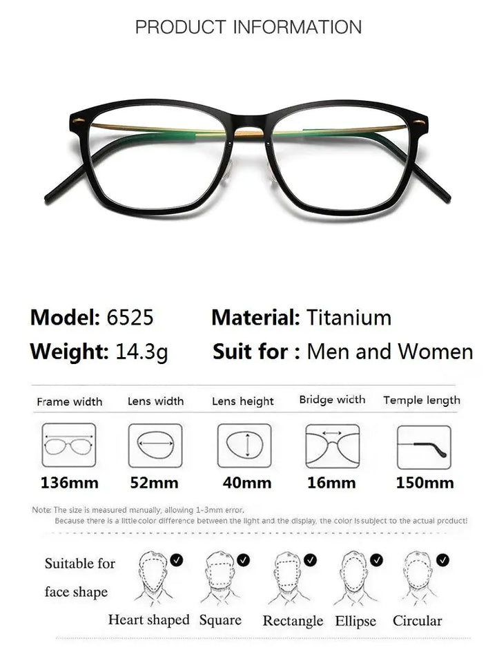 Bobbie Full Rim 652500 Womens Titanium Square Frames — view 2 | Bobbie at FuzWeb