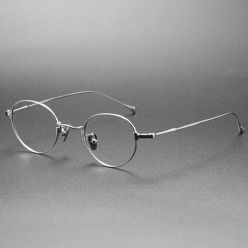 Bobbie Women's Full Rim Small Round Oval Titanium Eyeglasses 961353