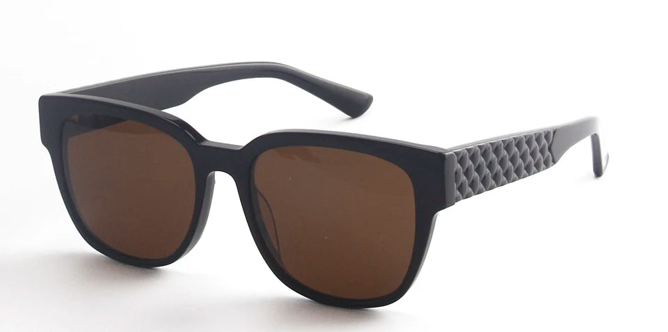 Esnbie Women's Full Rim Oval Cat Eye Acetate Sunglasses 472258
