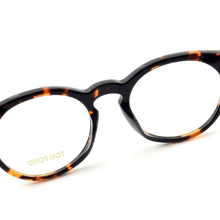 Yimaruili Unisex Full Rim Round Acetate Eyeglasses Y5557 Full Rim Yimaruili Eyeglasses   