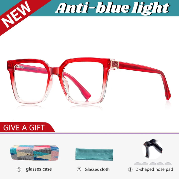 Vicky Women's Full Rim Square Tr 90 Alloy Reading Glasses 632281