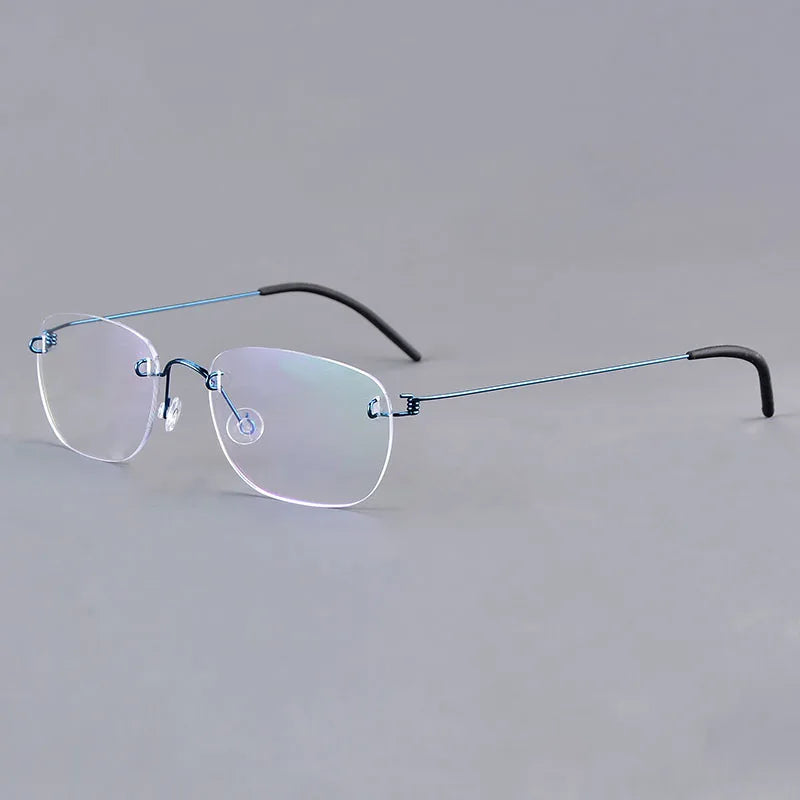 Bobbie Women's Rimless Square Screwless Titanium Eyeglasses 297639