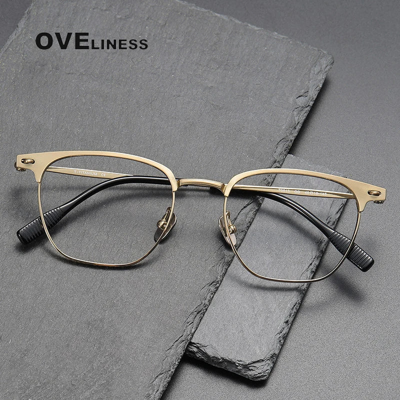 Oveliness Unisex Full Rim Square Titanium Acetate Eyeglasses O70813 Full Rim Oveliness   