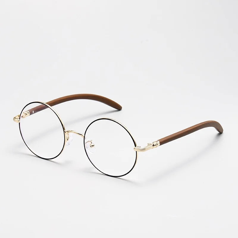 Hdcrafter Unisex Full Rim Round Titanium Alloy Eyeglasses 411102