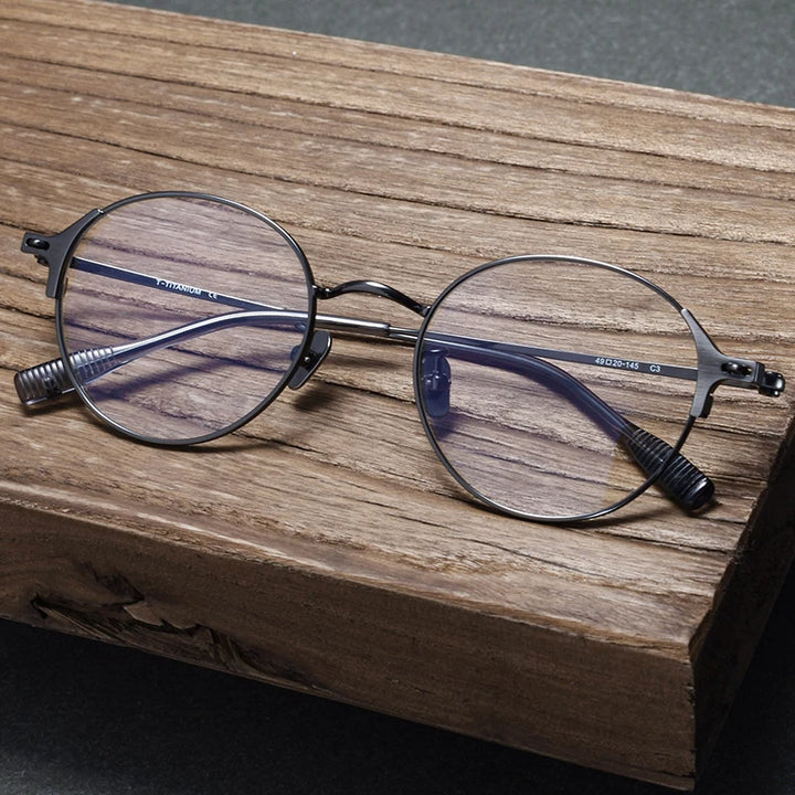 Black Mask Unisex Full Rim Round Eyeglasses 281001