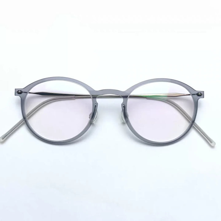 Bobbie Unisex Full Rim Round Titanium Eyeglasses 6541