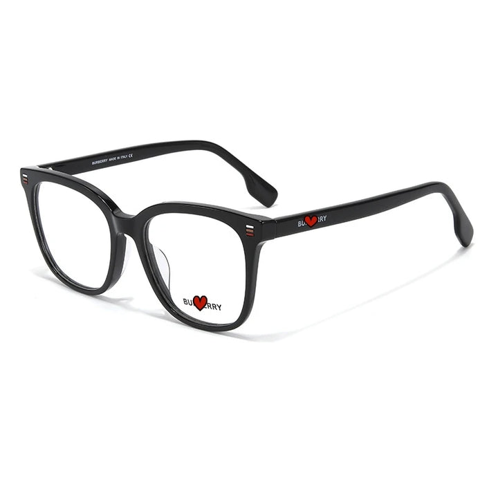 Yimaruili Unisex Full Rim Square Acetate Eyeglasses 42361 Full Rim Yimaruili Eyeglasses Brihgt Black