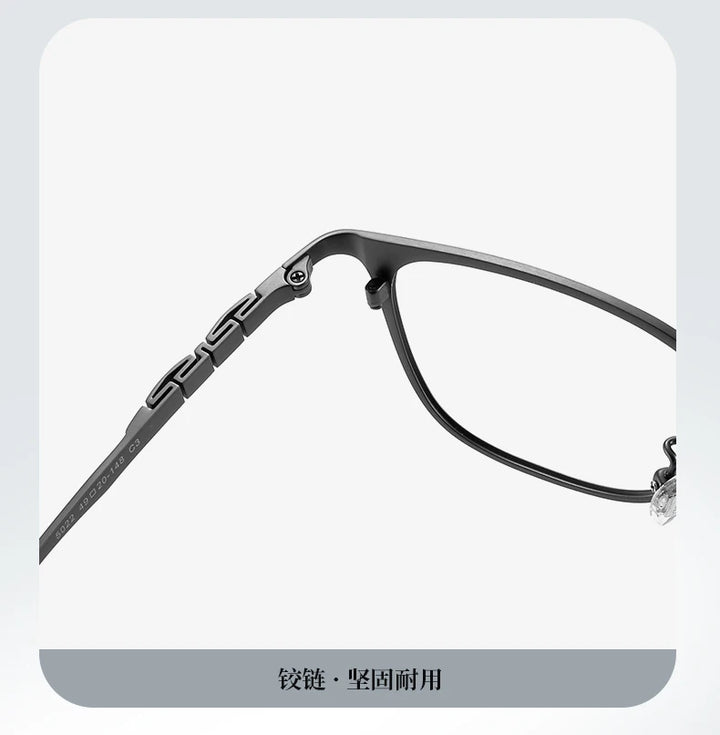 Reven Jate 5022 unisex rectangle titanium prescription eyeglasses — view 6