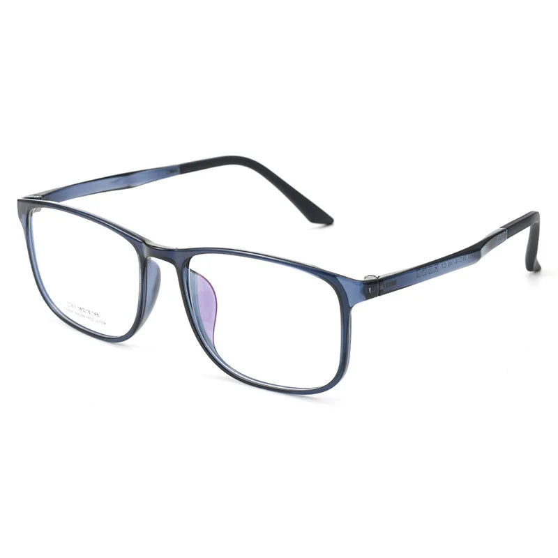 Yimaruili Men's Full Rim Big Square Ultem Steel Eyeglasses 361063