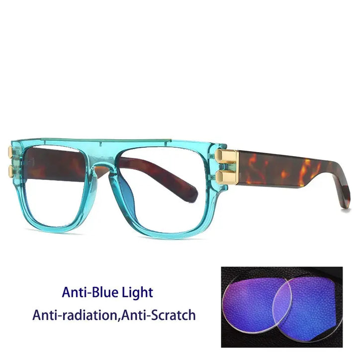 Kocolior 234200 Unisex Full Rim Square Brow Line Big PC Frames FuzWeb