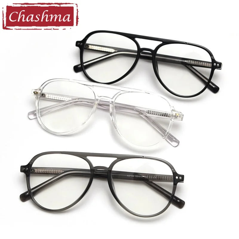 Chashma Unisex Full Rim Oval Double Bridge Tr 90 Titanium Reading Glasses 92154