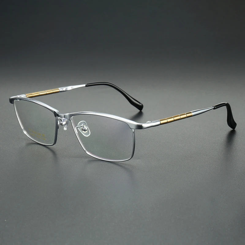 Muzz Men's Square Titanium 76121 Prescription Eyeglasses | FuzWeb Muzz Men's Square Titanium 76121 Prescription Eyeglasses | FuzWeb