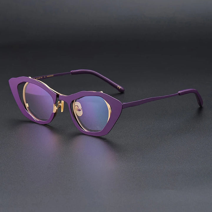 Muzz 0099 women's cat eye pure titanium prescription eyeglasses — view 6
