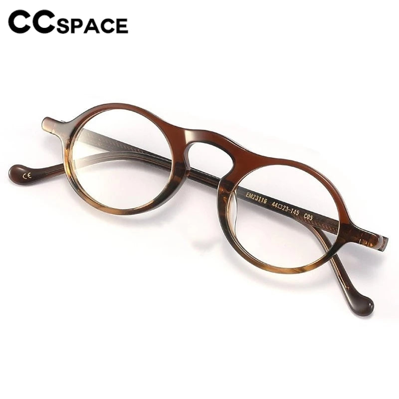 CCspace Unisex Full Rim Oval Acetate Eyeglasses 300316 Full Rim CCSpace   