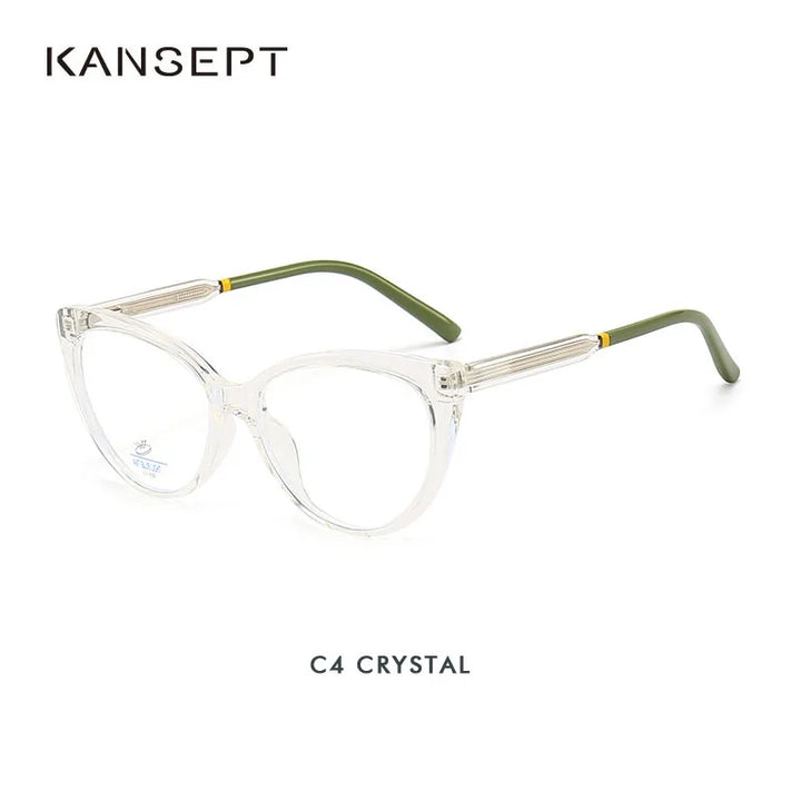 Kansept Women's Full Rim Cat Eye Polycarbonate Eyeglasses 8342 Full Rim Kansept 8342C4 CHINA 