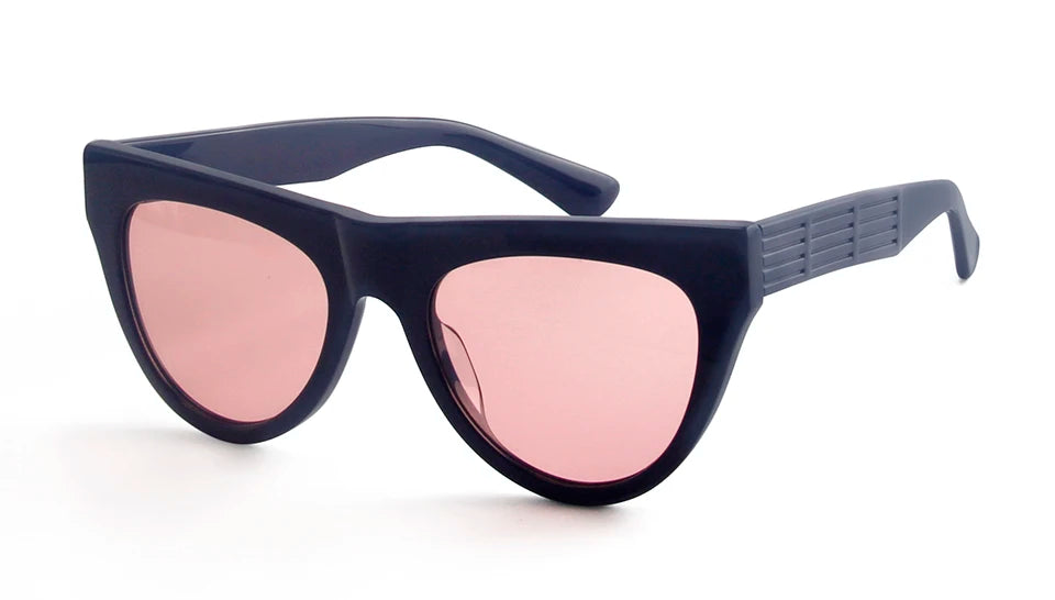 Esnbie Women's Full Rim Oval Cat Eye Acetate Sunglasses 472249