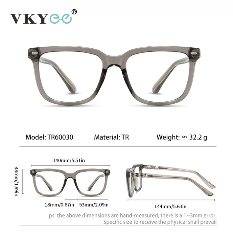 Vicky Unisex Full Rim Square Tr 90 Alloy Reading Glasses 360030