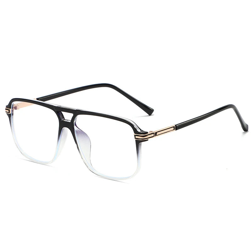 KatKani Unisex Full Rim Square Double Bridge Tr 90 Eyeglasses K260 Full Rim KatKani Eyeglasses   