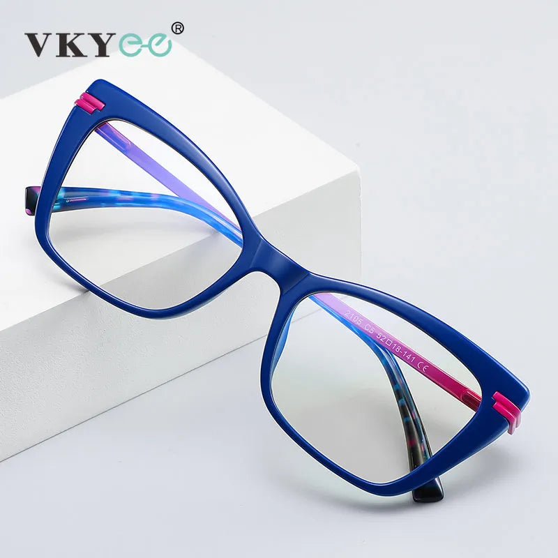 Vicky Women's Full Rim Square Cat Eye Tr 90 Titanium Reading Glasses 2105 Reading Glasses Vicky   