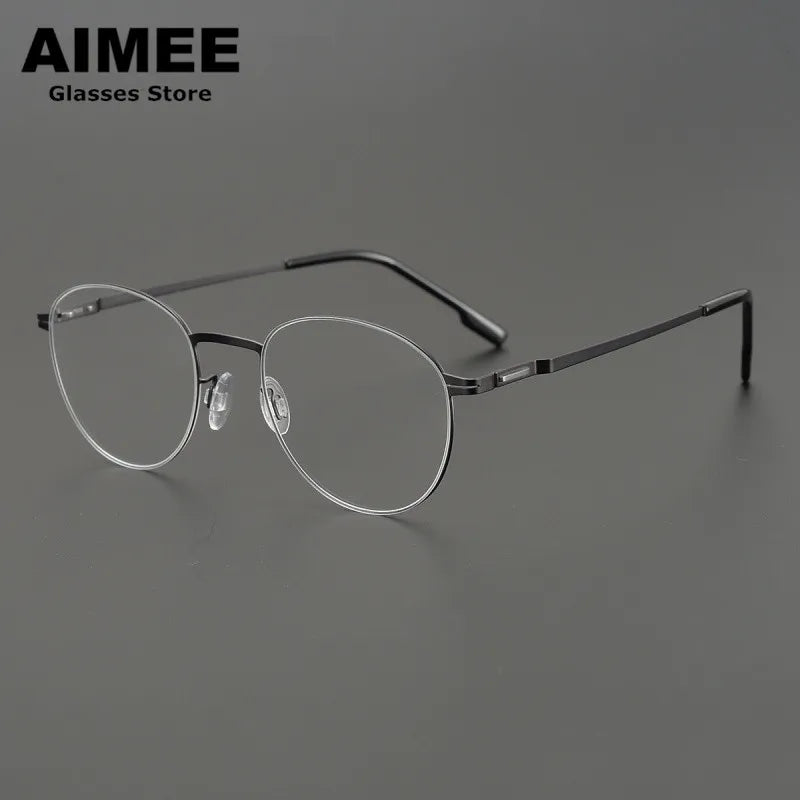 Aimee Women's Full Rim Oval Round Stainless Steel Eyeglasses 12341