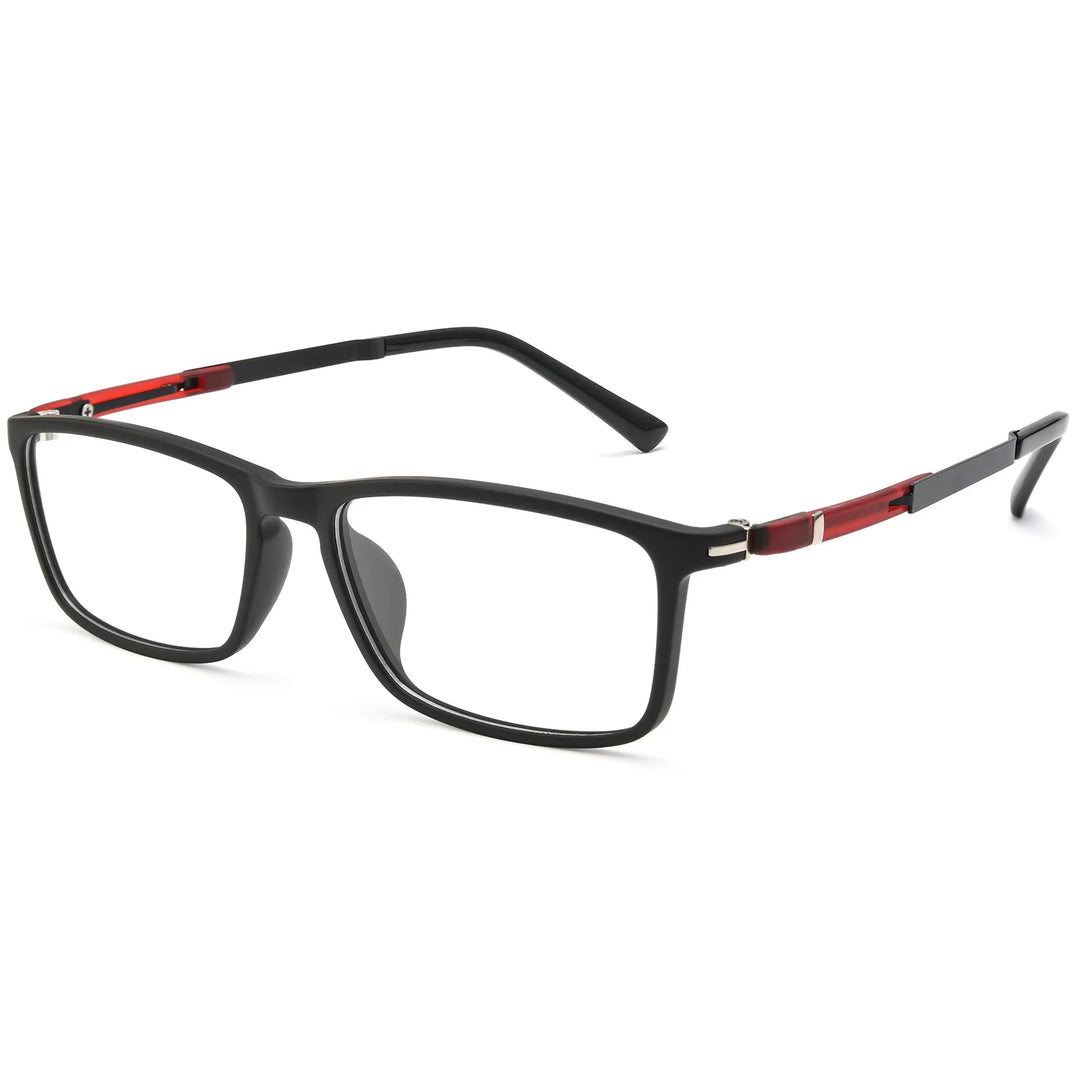 Gmei Optical P9164 unisex square TR-90 titanium prescription eyeglasses — view 3