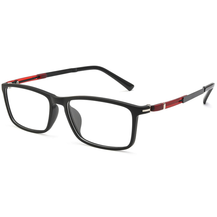 Gmei Optical P9164 unisex square TR-90 titanium prescription eyeglasses — view 3