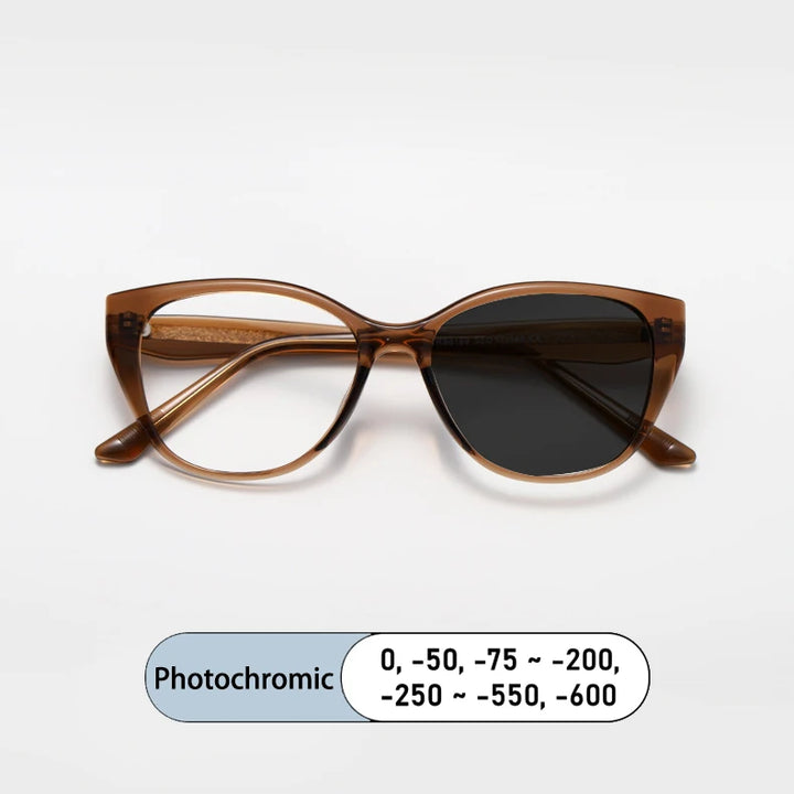 Kocolior Women's Full Rim Cat Eye Tr 90 Alloy Photochromic Reading Glasses 86159