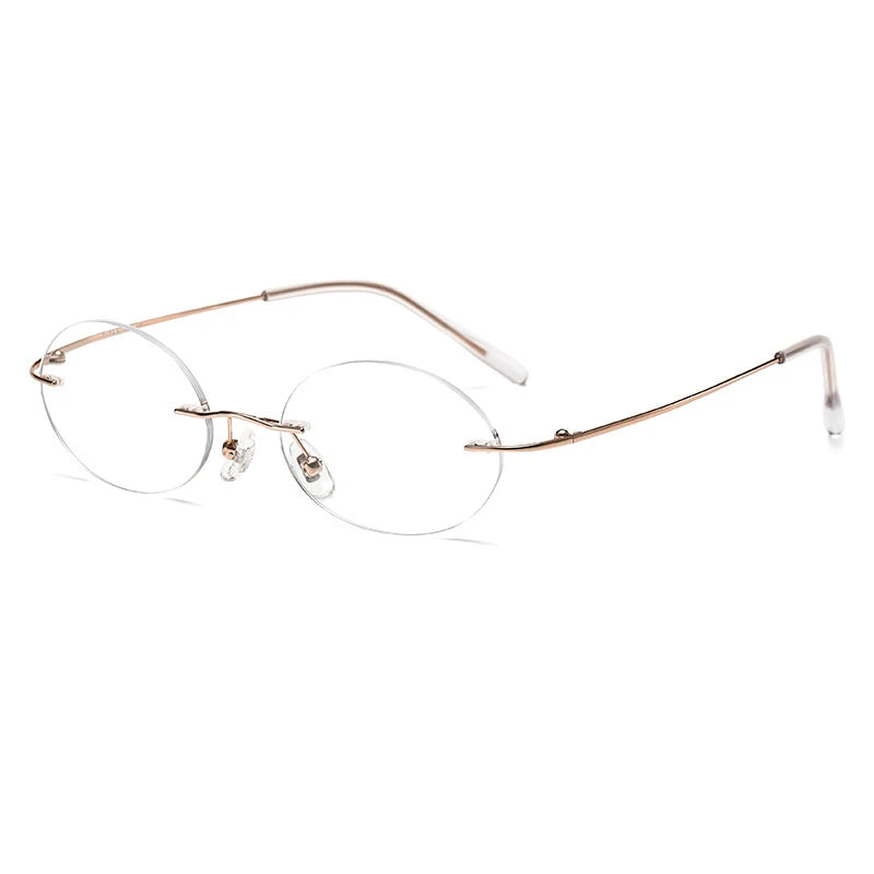 KatKani Women's Rimless Oval Titanium Eyeglasses 9015 Rimless KatKani Eyeglasses   