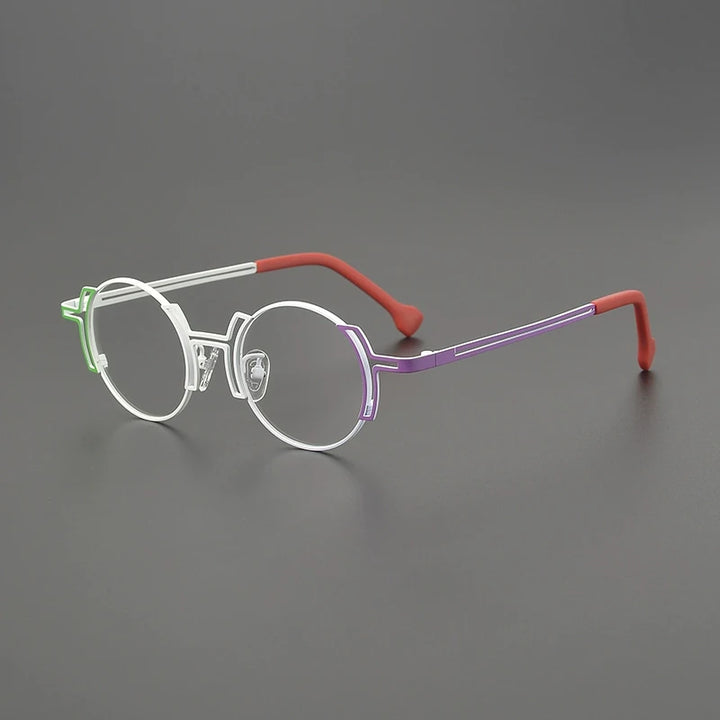 Gatenac Women's Full Rim Round Titanium Eyeglasses G85858