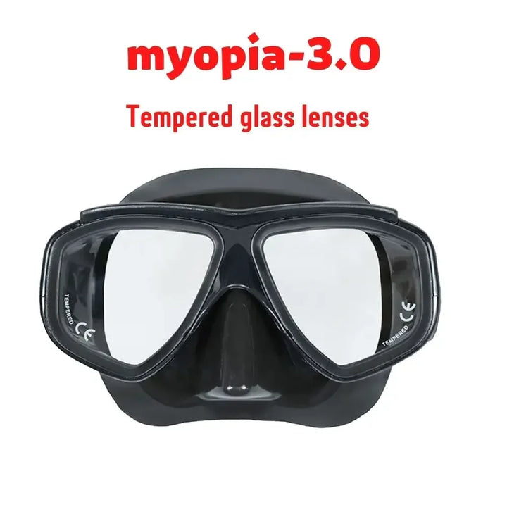 Aleefa Unisex Goggle Pc Silicone Tempered Glass Lens Swim Mask 64302