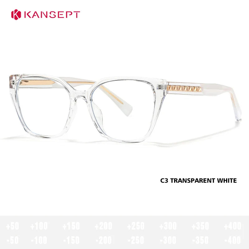 Kansept Women's Full Rim Square Tr 90 Alloy Reading Glasses 727017