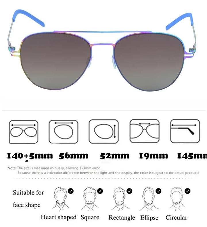 Bobbie Unisex Full Rim Oval Double Bridge Steel Sunglasses 565219