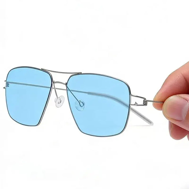 Aimee Full Rim 820800 Screwless Double Bridge Titanium Sunglasses FuzWeb