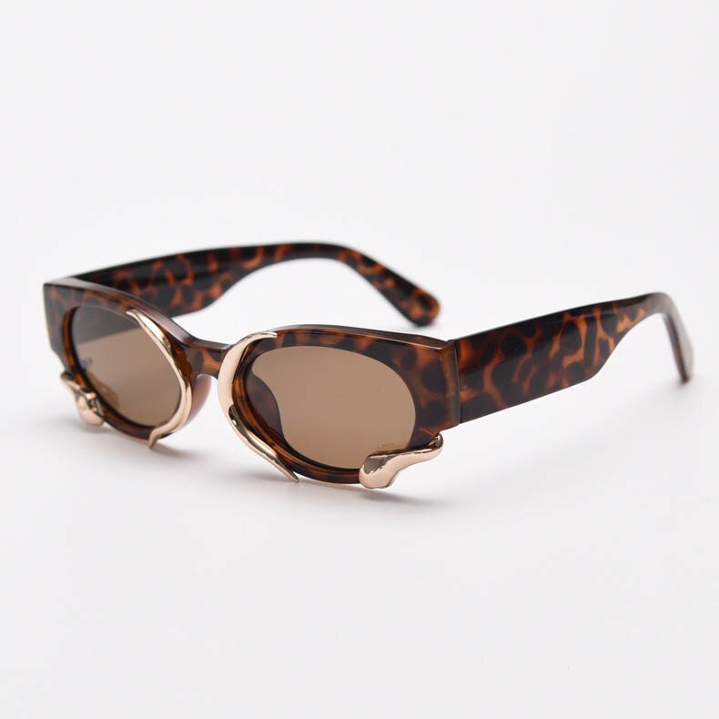 CCSpace Unisex Full Rim Oval Cat Eye Tr 90 Polarized Sunglasses 55797 Sunglasses CCspace Sunglasses Leopard 55797 