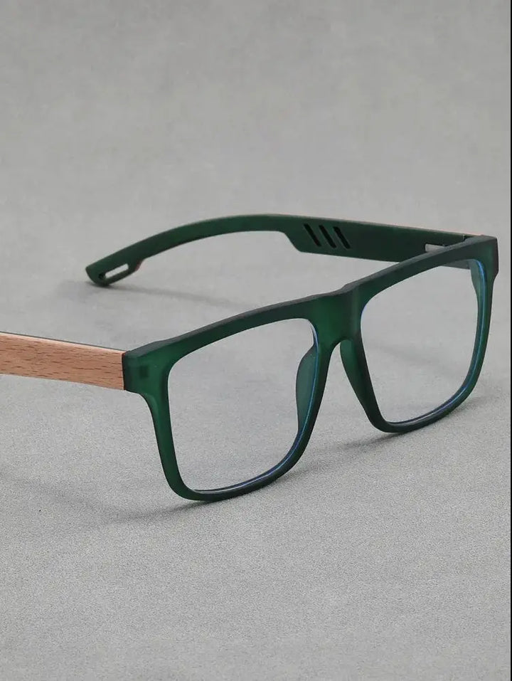 Zirosat Unisex Full Rim Square Tr 90 Titanium Eyeglasses 100849