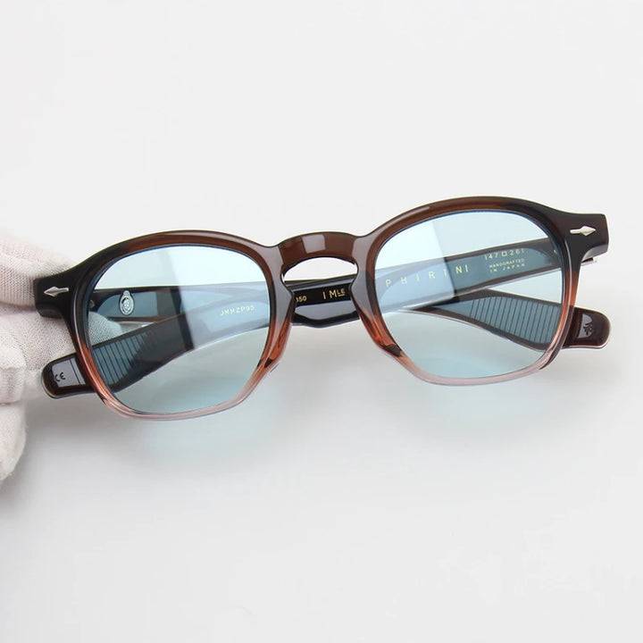 Black Mask Unisex Full Rim Square Acetate Polarized Sunglasses 44144