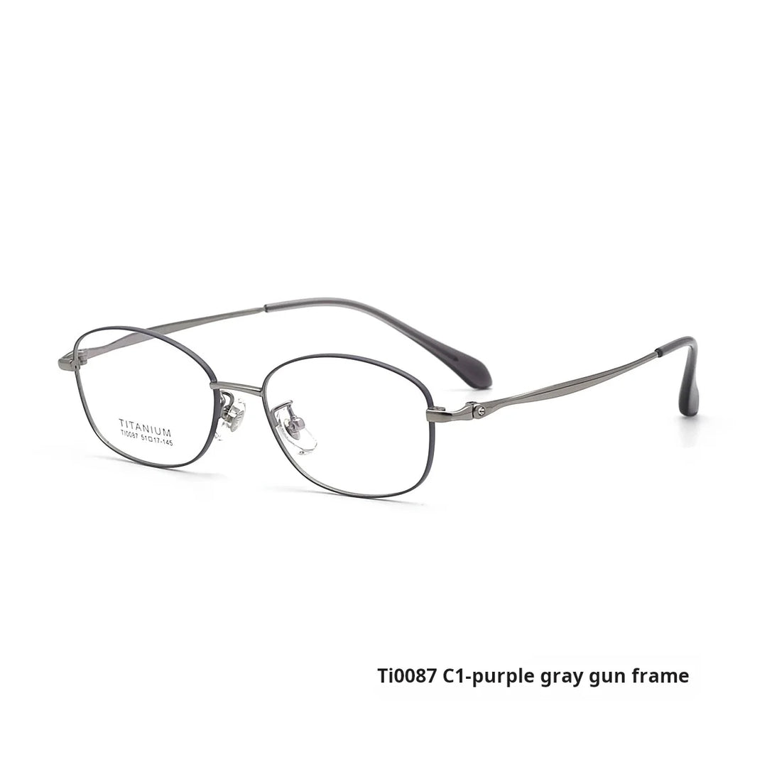 Xbora Women's Full Rim Oval Polygon Titanium Eyeglasses 540087