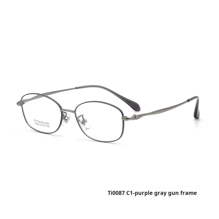 Xbora Women's Full Rim Oval Polygon Titanium Eyeglasses 540087