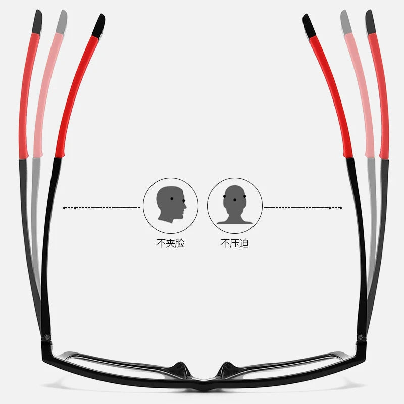 Muzz 58330 unisex square cycling TR-90 prescription eyeglasses — view 8