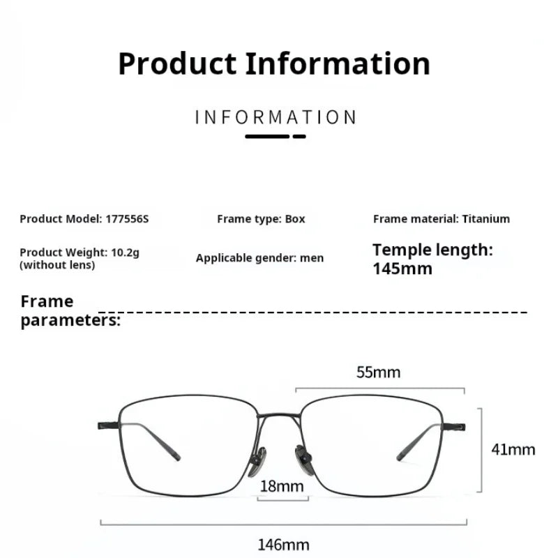 Xbora Unisex Full Rim Polygon Square Titanium Eyeglasses 177556