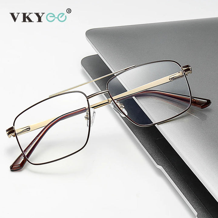 Vicky Women's Full Rim Square Double Bridge Alloy Reading Glasses 6926 Reading Glasses Vicky   